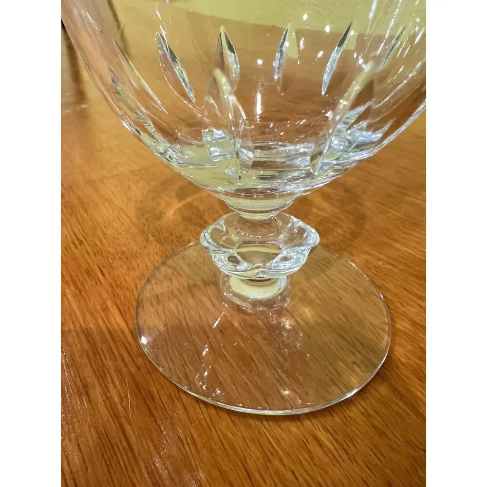 UV Reactive Set of 3 Beautiful Crystal White Wine Glasses Vintage